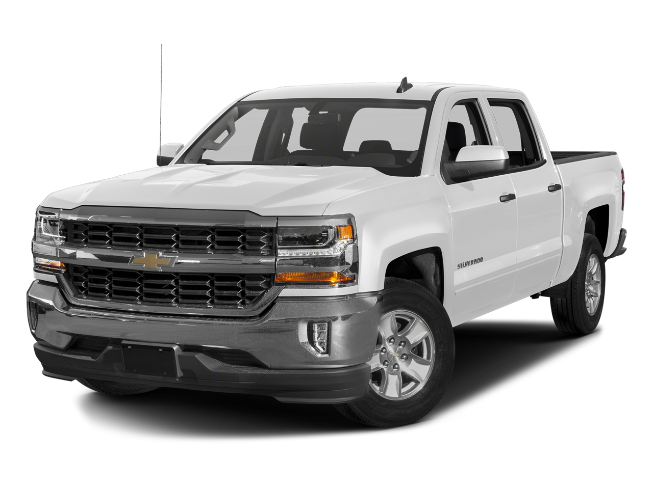 2016 Chevrolet Silverado 1500 LT in Summit White — front three-quarter view