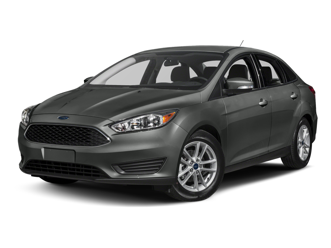 2017 Ford Focus S in Gray — front three-quarter view