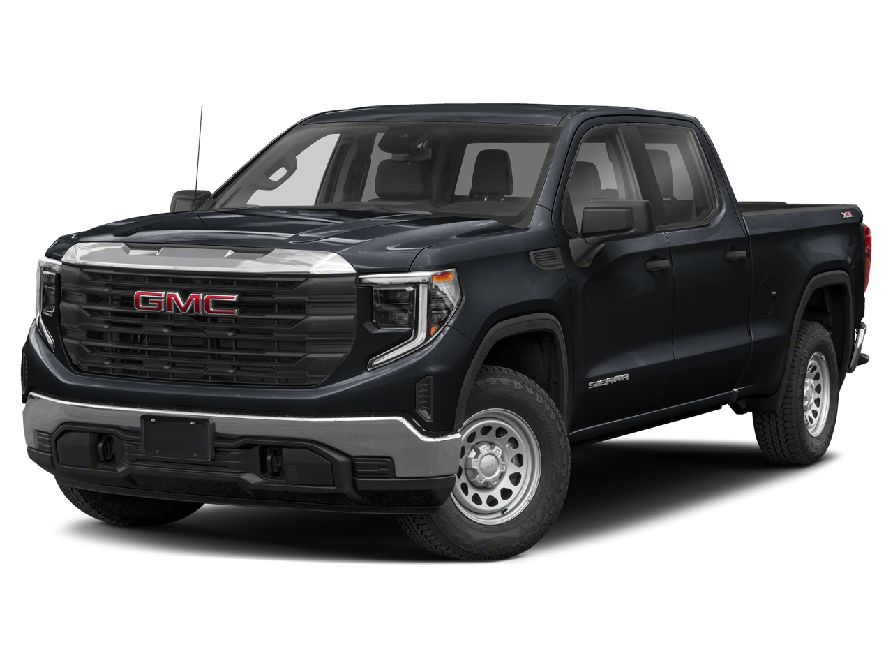 2022 GMC Sierra 1500 AT4 in Onyx Black — front three-quarter view