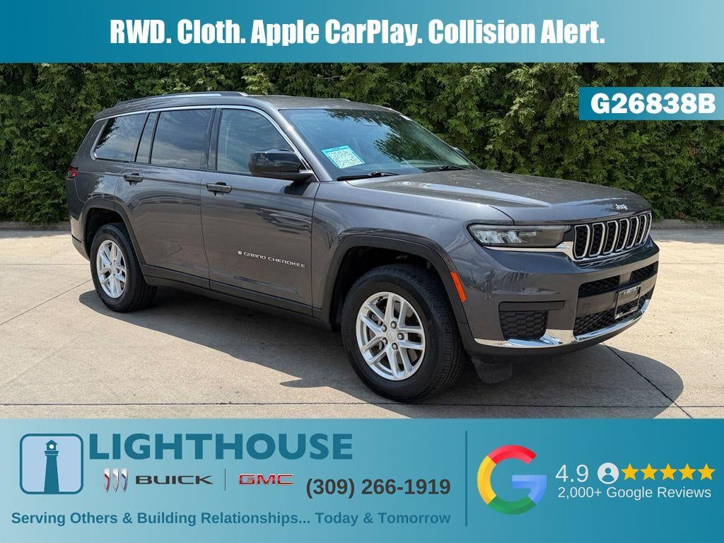 2023 Jeep Grand Cherokee L Laredo in Baltic Gray Metallic Clearcoat — front three-quarter view