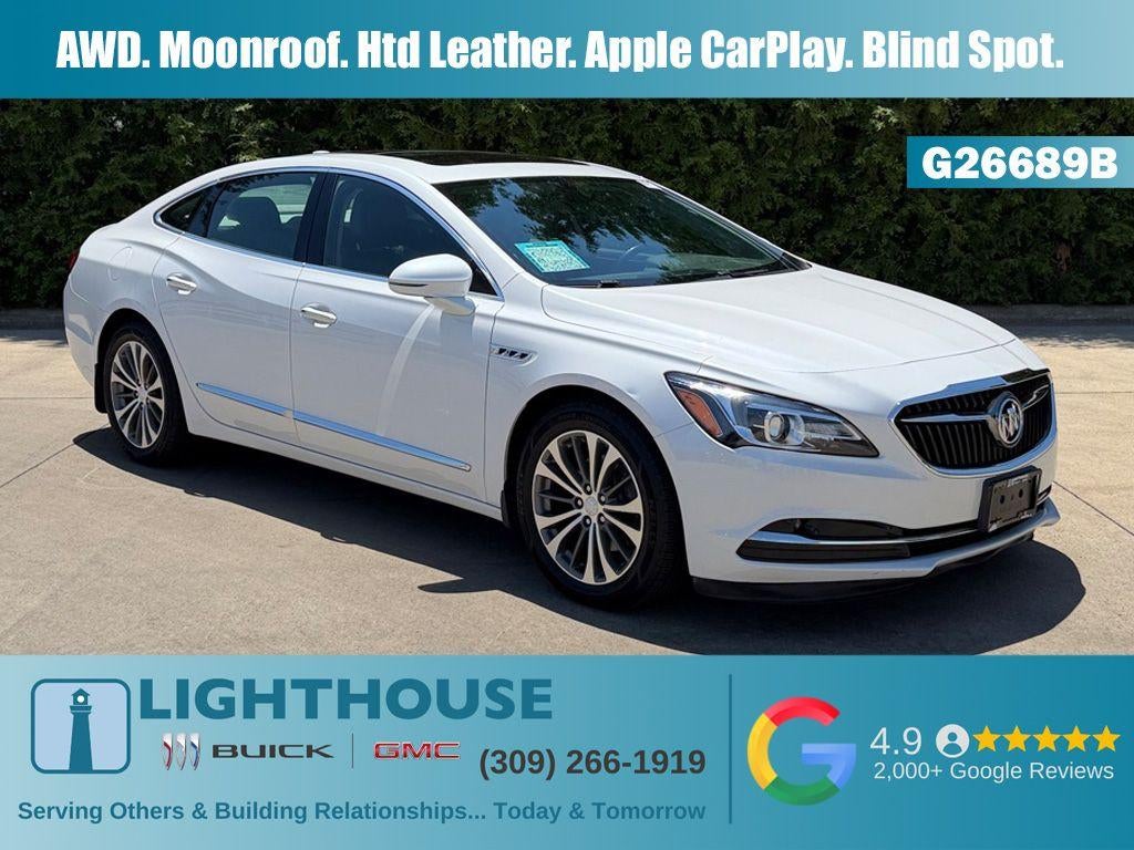 2019 Buick LaCrosse Essence in White Frost Tricoat — front three-quarter view