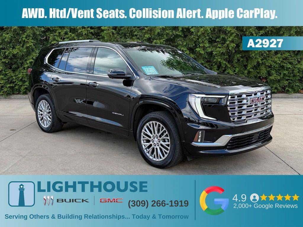 2026 GMC Acadia Denali in Ebony Twilight Metallic — front three-quarter view