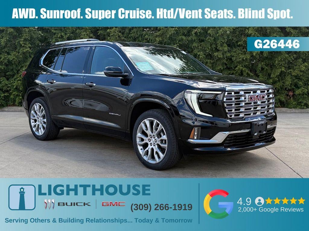 2026 GMC Acadia AWD Denali in Ebony Twilight Metallic — front three-quarter view