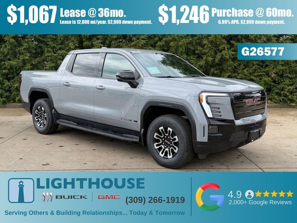2026 GMC Sierra EV Standard Range Elevation in Thunderstorm Gray — front three-quarter view