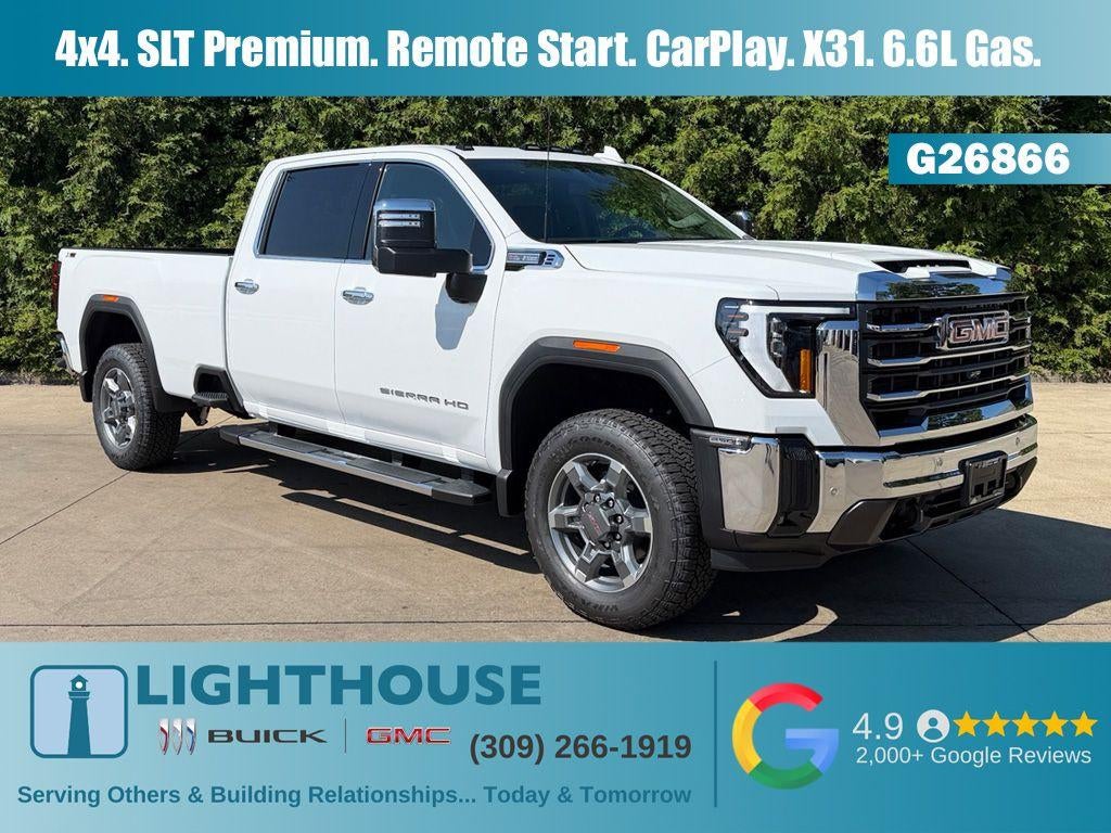 2026 GMC Sierra 2500 HD SLT in Summit White — front three-quarter view