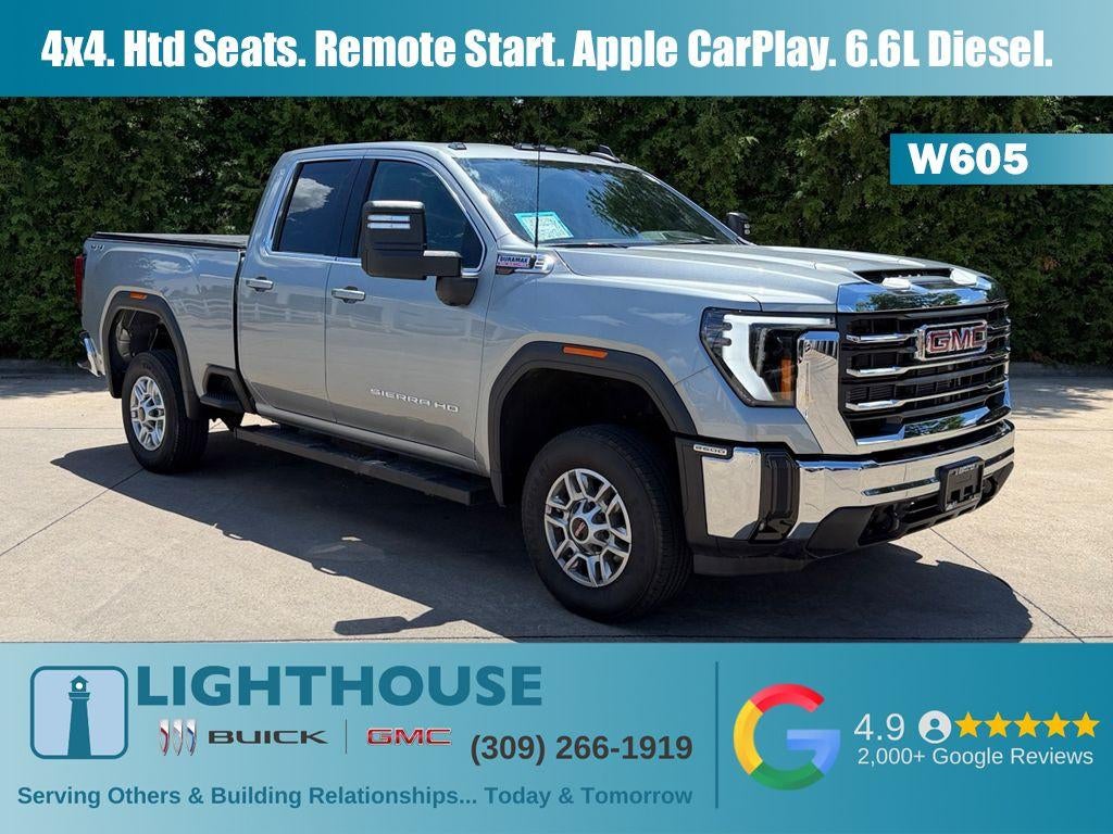 2024 GMC Sierra 2500 HD SLE in Sterling Metallic — front three-quarter view