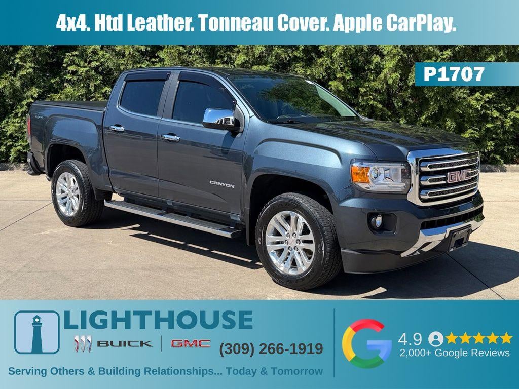 2019 GMC Canyon SLT in Dark Sky Metallic — front three-quarter view