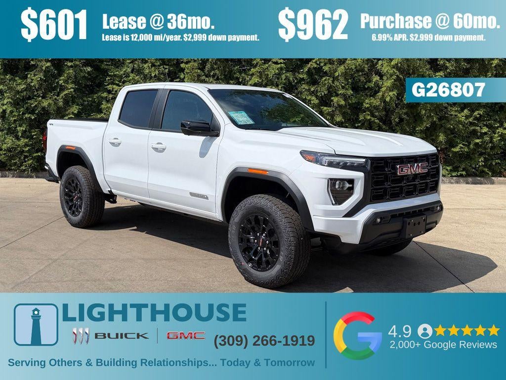 2026 GMC Canyon 4WD Elevation in Summit White — front three-quarter view