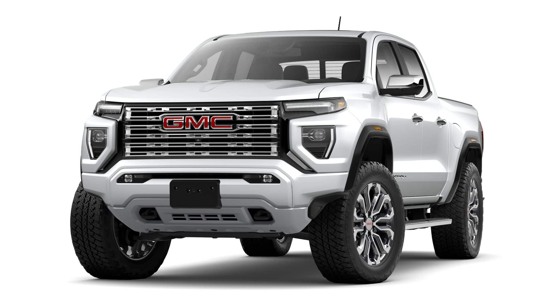 2026 GMC Canyon 4WD Denali in Summit White — front three-quarter view