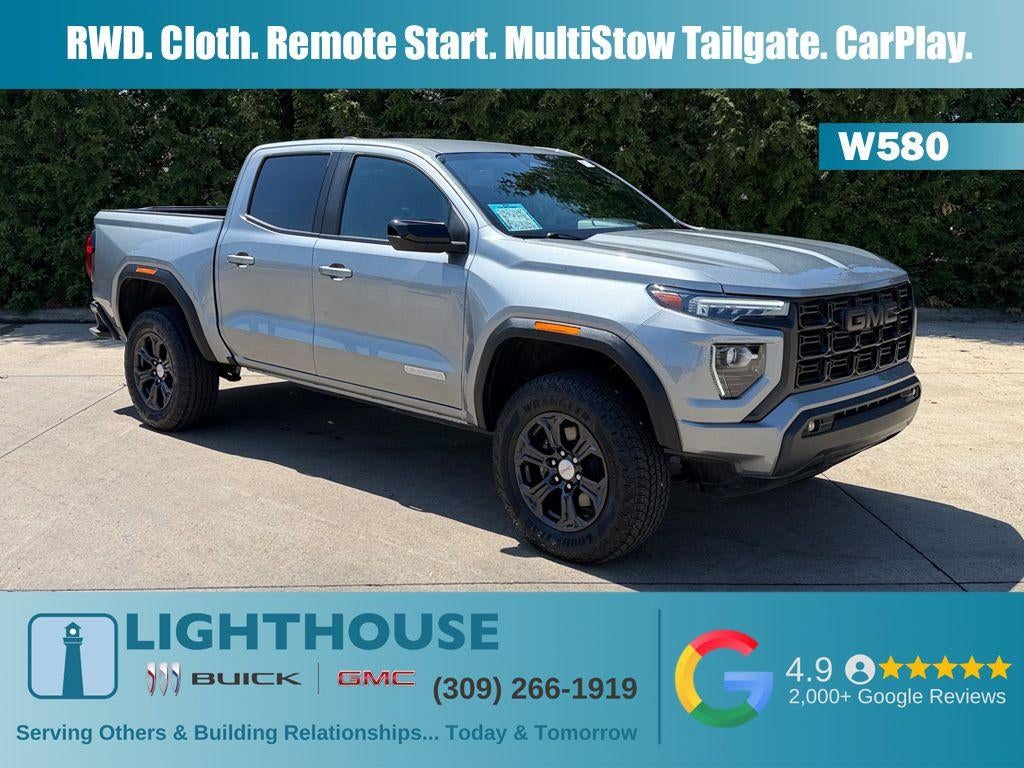 2023 GMC Canyon Elevation in Sterling Metallic — front three-quarter view