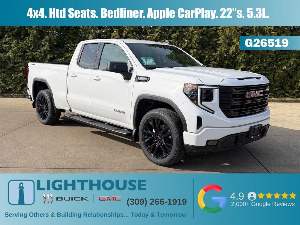 2026 GMC Sierra 1500 Elevation in Summit White — front three-quarter view