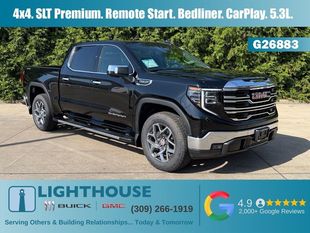 2026 GMC Sierra 1500 SLT in Onyx Black — front three-quarter view