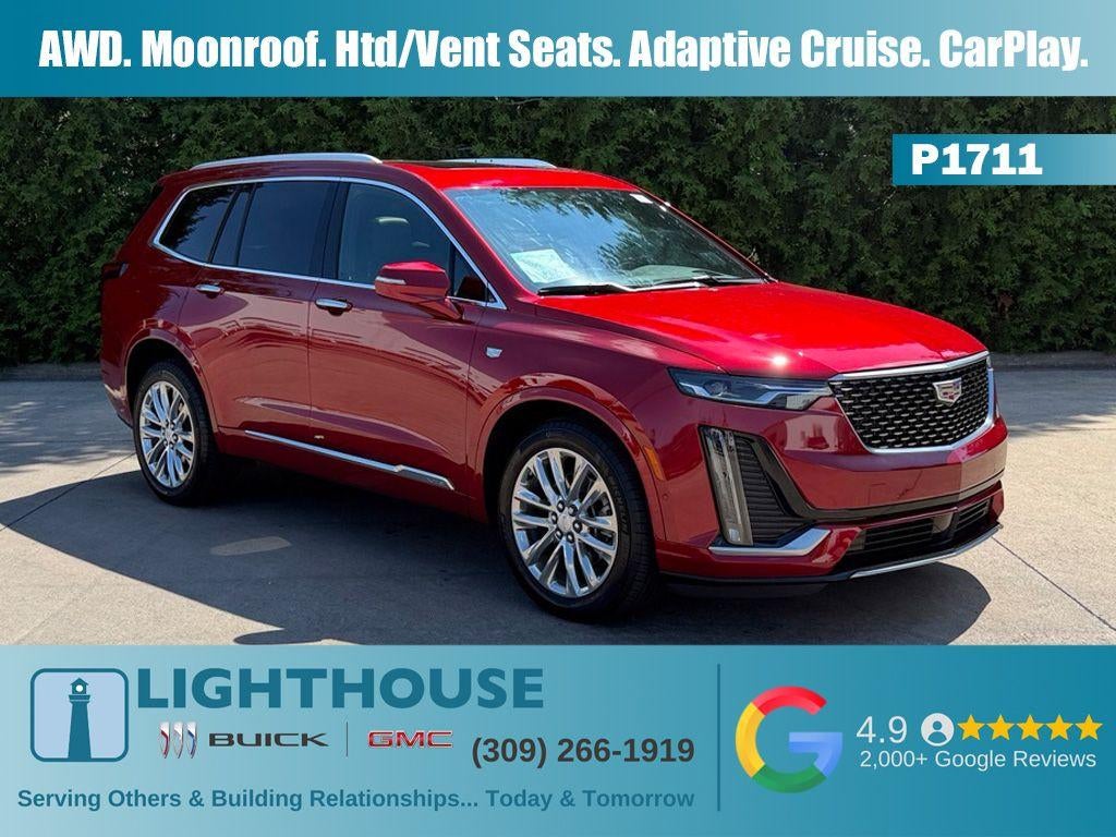 2024 Cadillac XT6 Premium Luxury in Radiant Red Tintcoat — front three-quarter view