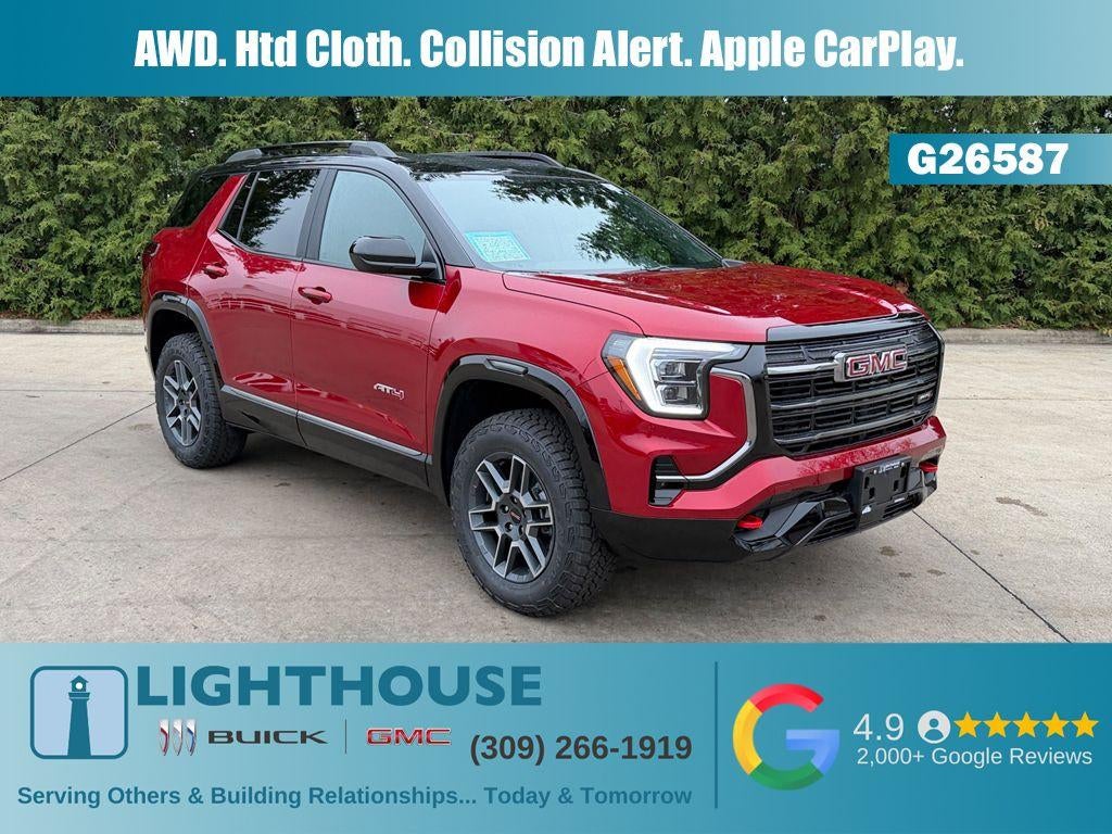2026 GMC Terrain AWD AT4 in Volcanic Red Tintcoat — front three-quarter view