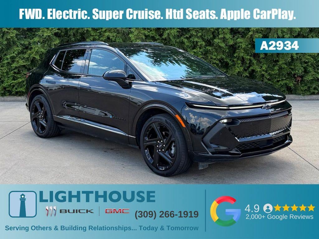 2024 Chevrolet Equinox EV RS in Black — front three-quarter view