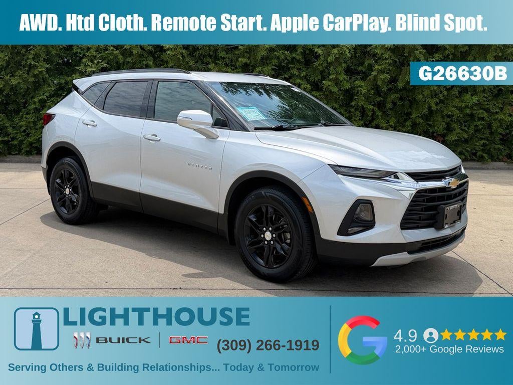 2019 Chevrolet Blazer Base in Silver Ice Metallic — front three-quarter view