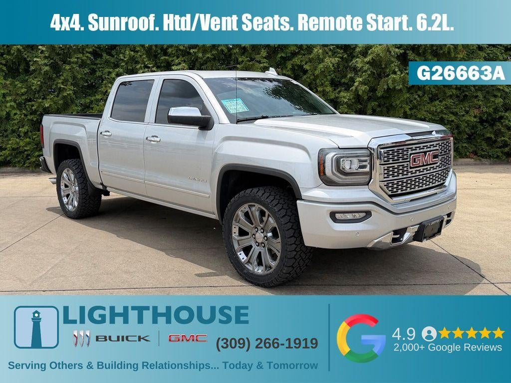 2018 GMC Sierra 1500 Denali in Quicksilver Metallic — front three-quarter view