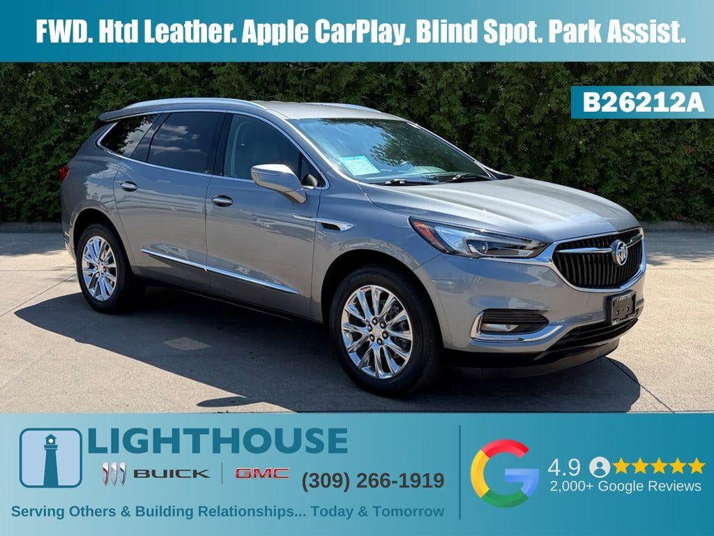 2021 Buick Enclave Essence in Includes Pitch Dark Night Lower Exterior Accent Color.) — front three-quarter view
