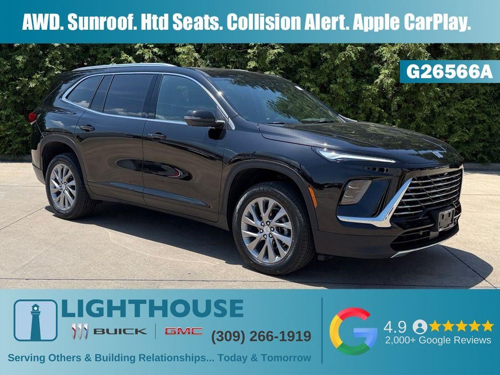 2025 Buick Enclave Preferred in Ebony Twilight Metallic — front three-quarter view