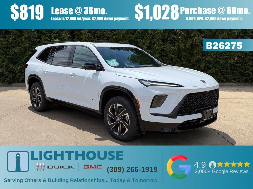 2026 Buick Enclave Sport Touring in Iridescent White Tricoat — front three-quarter view