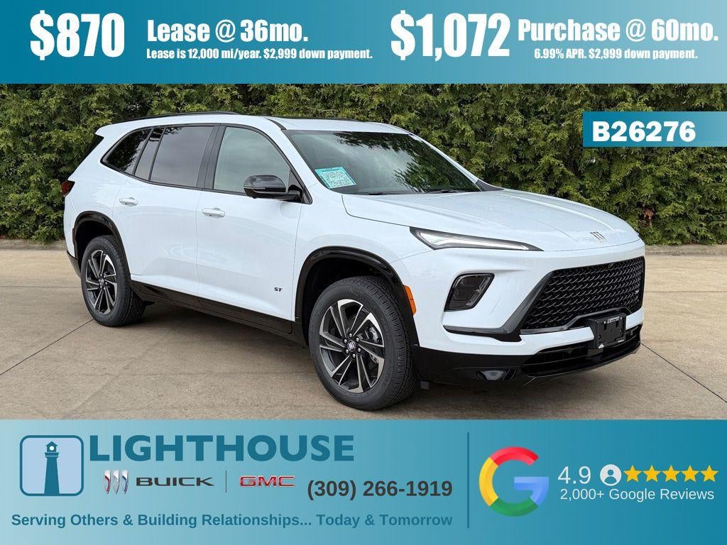 2026 Buick Enclave Sport Touring in Iridescent White Tricoat — front three-quarter view