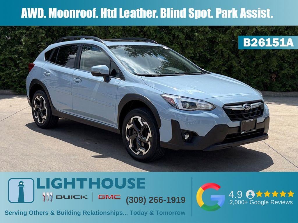 2023 Subaru Crosstrek Limited in Blue — front three-quarter view