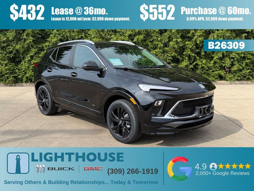 2026 Buick Encore GX Sport Touring in Ebony Twilight Metallic — front three-quarter view