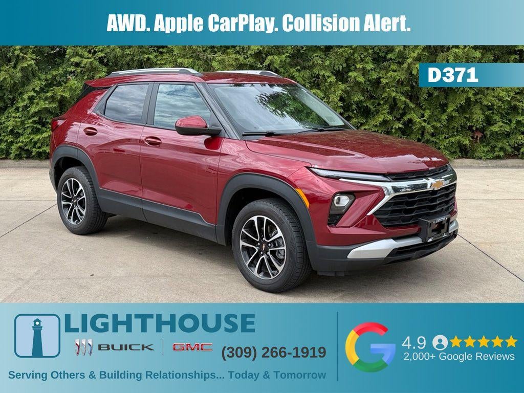 2024 Chevrolet Trailblazer LT in Crimson Metallic — front three-quarter view