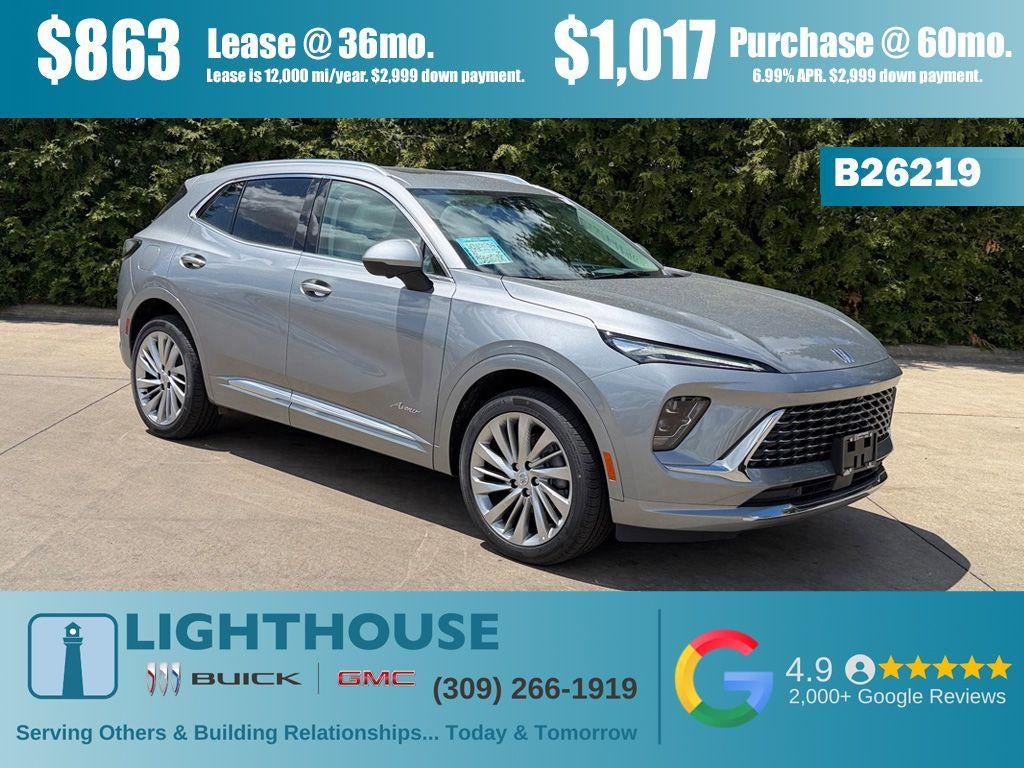 2026 Buick Envision Avenir in Moonstone Gray Metallic — front three-quarter view