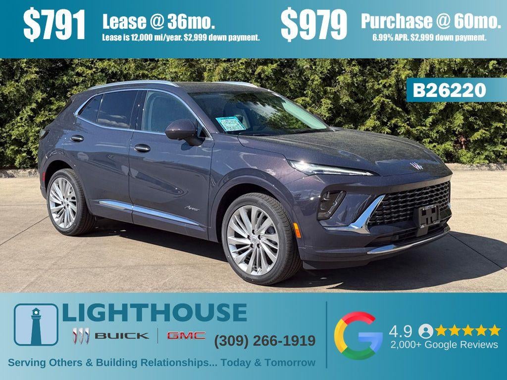 2026 Buick Envision Avenir in Midnight Opal — front three-quarter view